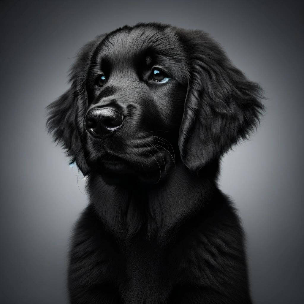 A_Black_Golden_Retriever_puppy_with_a_dignified_po