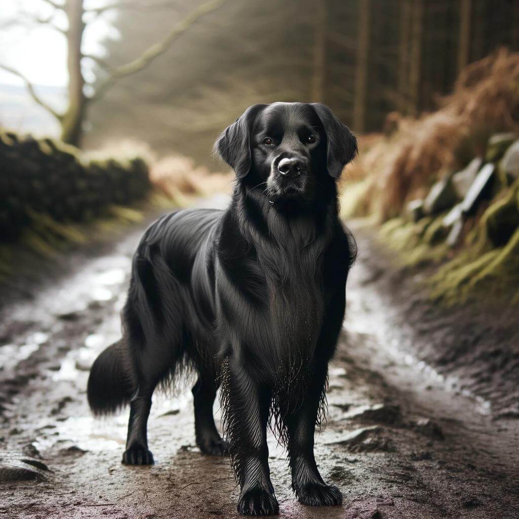 A_mature_Black_Golden_Retriever_standing_confident