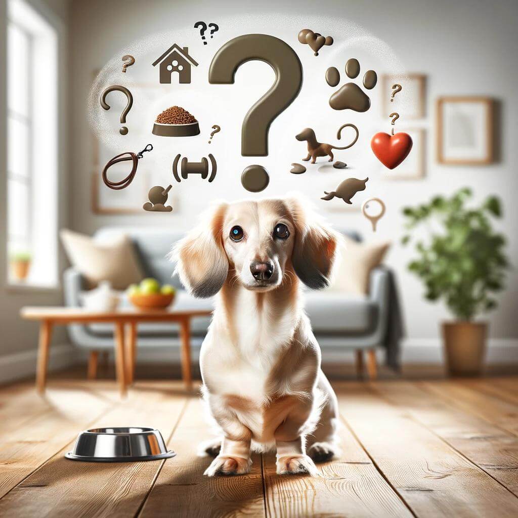 English_cream_Dachshund_with_a_question_marK
