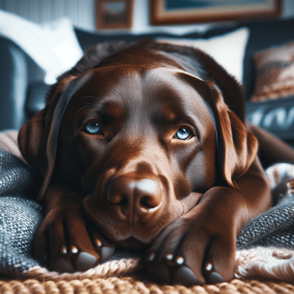 Chocolate_Labrador_with_Blue_Eyes_Enjoying_a_Peaceful_Nap