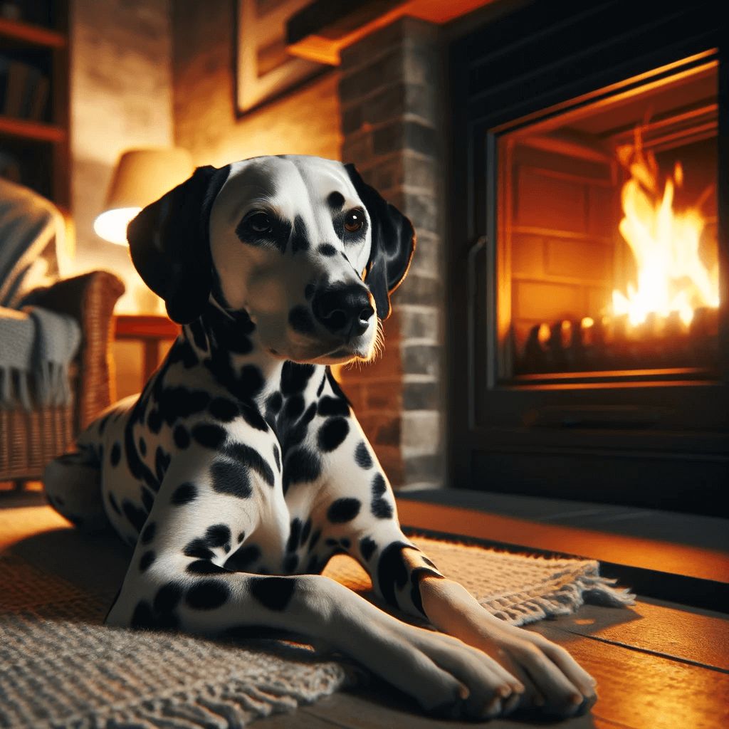 Dalmador_Dalmatian_Lab_Mix_lying_next_to_a_fireplace_exuding_calmness_and_contentment