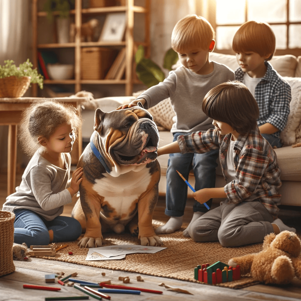 Exotic_Bully_gently_interacting_with_children_in_a_family_setting_demonstrating_its_affectionate_and_protective_nature.