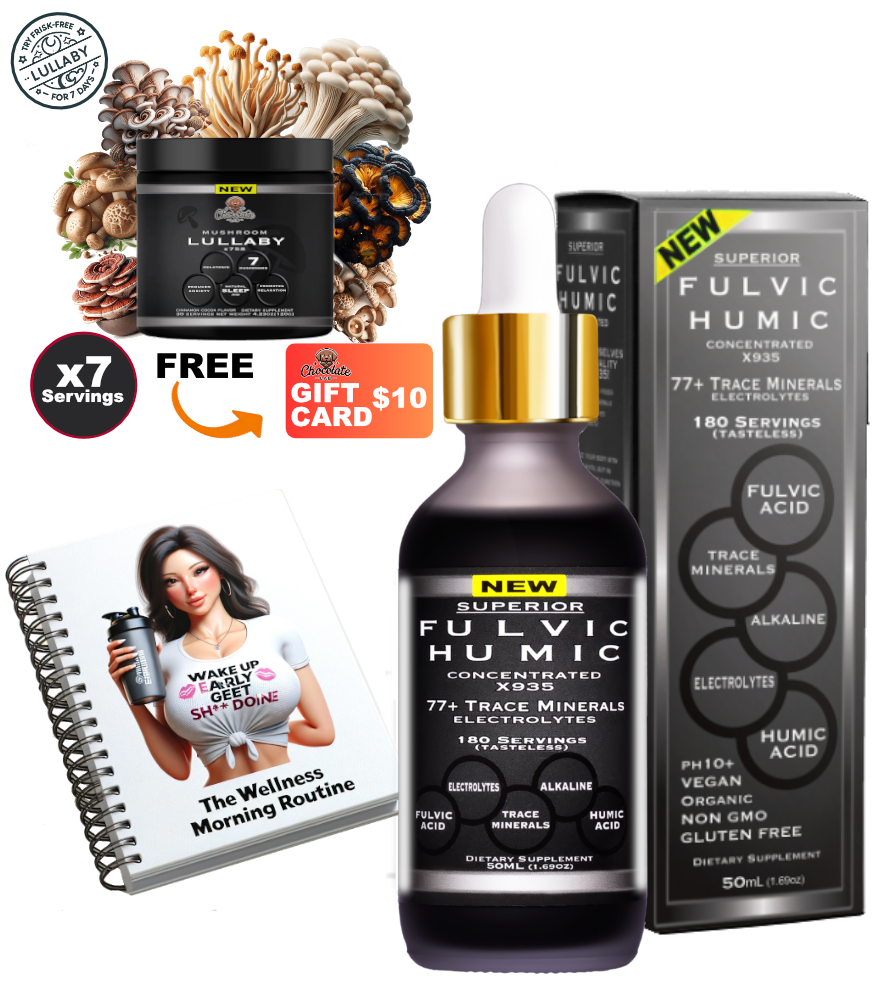 Fulvic Humic Acid 77+ Trace Minerals X935 - FREE BONUSES