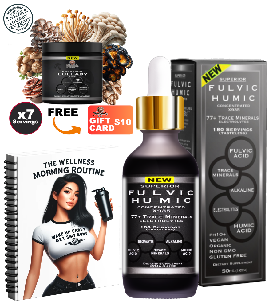 Fulvic Humic Acid 77+ Trace Minerals X935 - FREE BONUSES