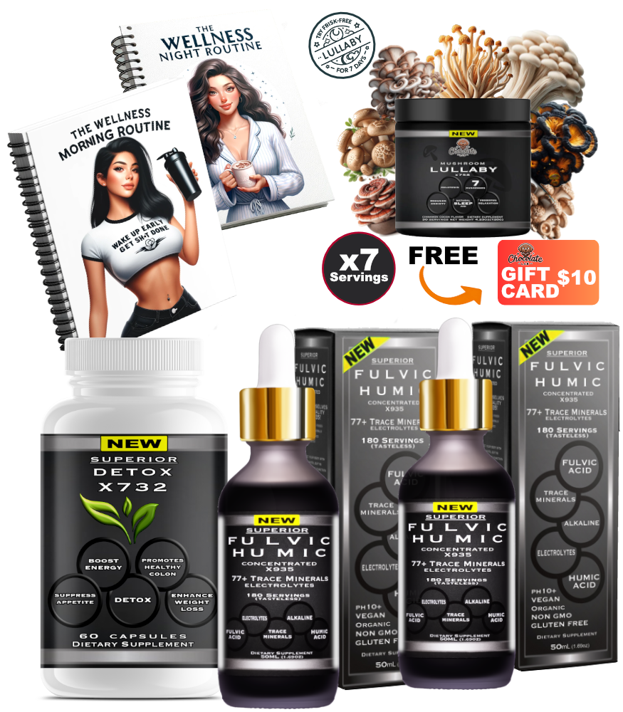 Fulvic Humic Acid 77+ Trace Minerals X935 - FREE BONUSES
