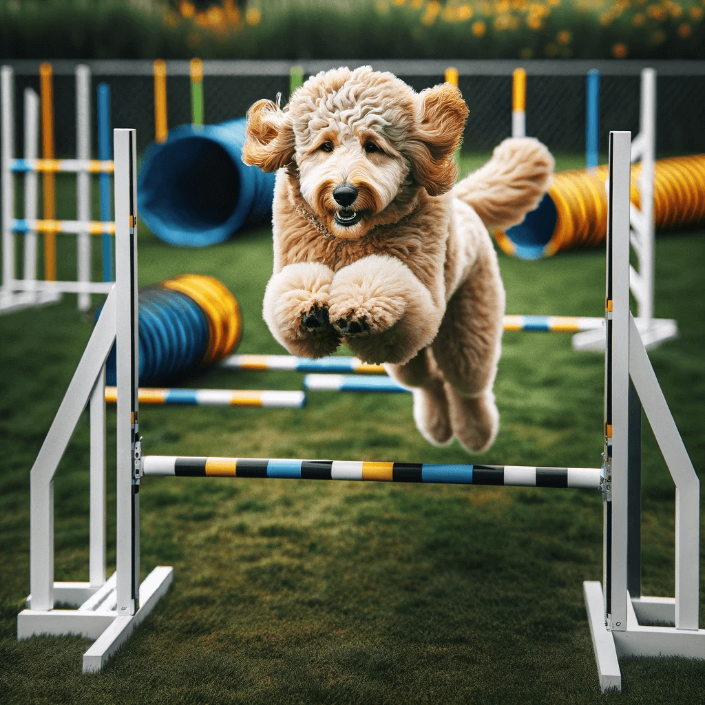 Goldendoodle_in_an_agility_course_demonstrating_its_athleticism_and_hypoallergenic_coat