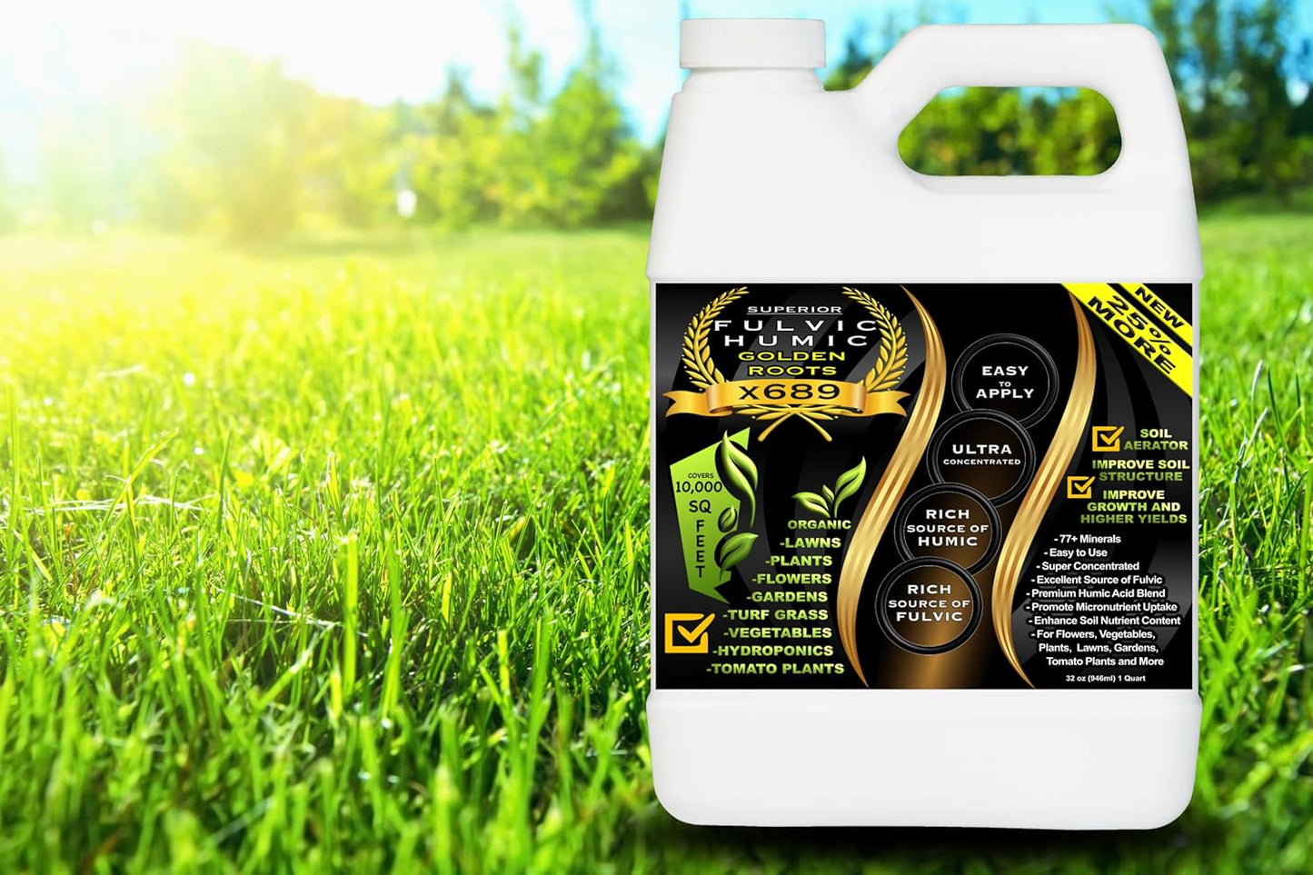 Humic Acid Golden Roots x689 - Humic Acid & Fulvic Acid Liquid Concentrate