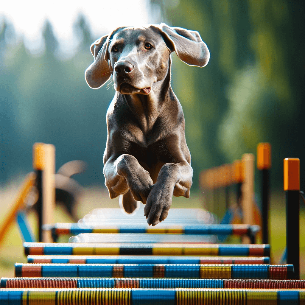 Labmaraner_Agility_Training_An_action-packed_image_of_a_Labmaraner_mid-jump_during_agility_training_showcasing_its_athleticism_focus_and_the_breed