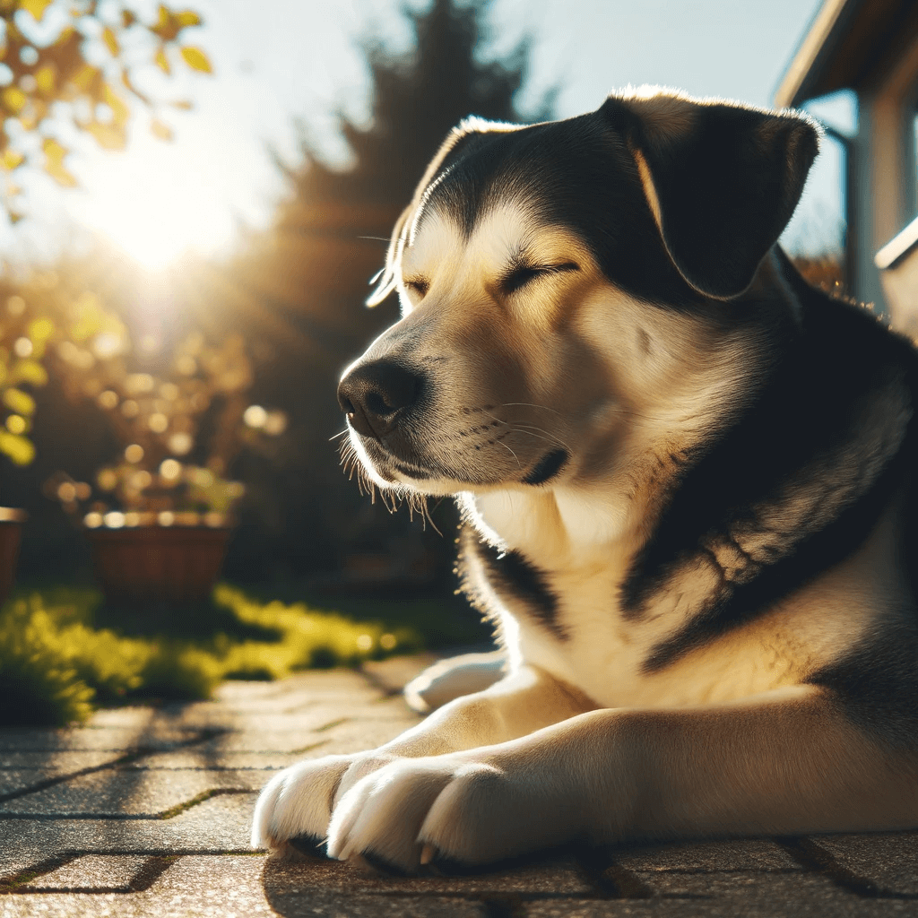 Labrador_Husky_mix_basking_in_the_sunlight