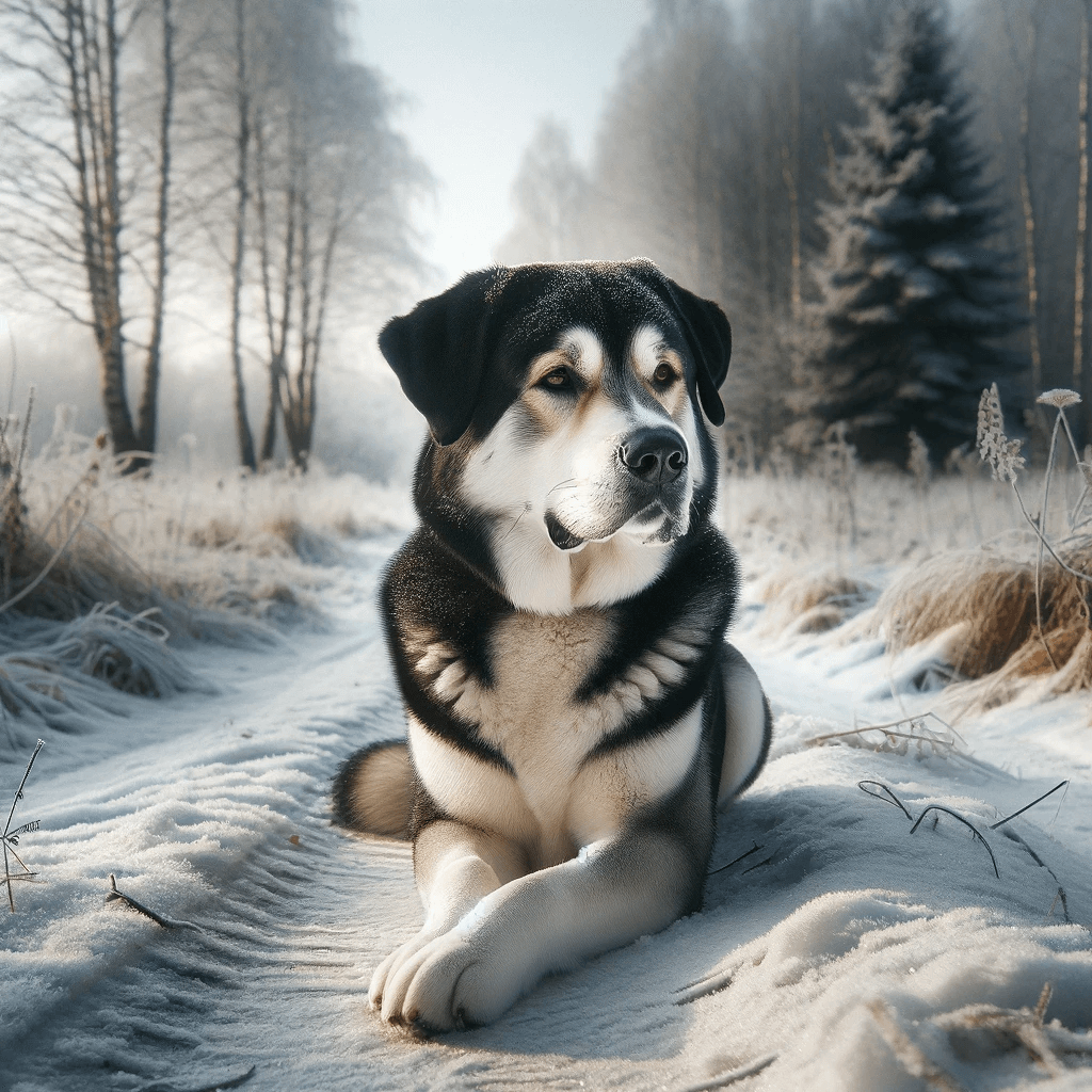 Labrador_Husky_mix_enjoying_a_winter_walk