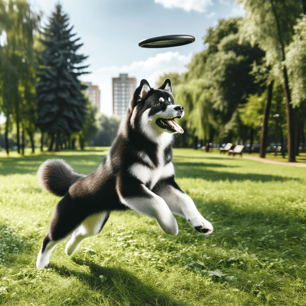 Labrador_Husky_mix_playing_fetch_in_the_park