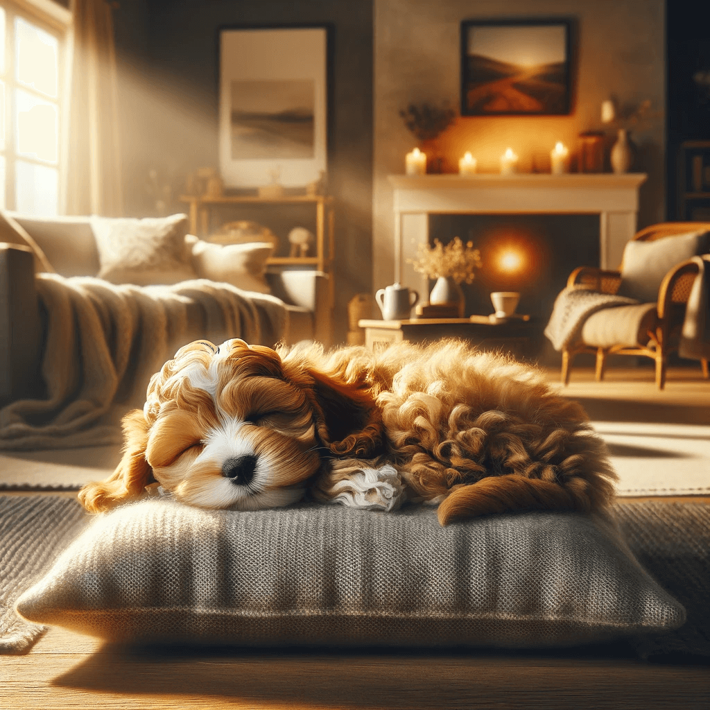 Mini_Cavapoo_in_a_peaceful_sleep_symbolizing_its_ability_to_be_a_calm_and_comforting_presence_in_a_family_home