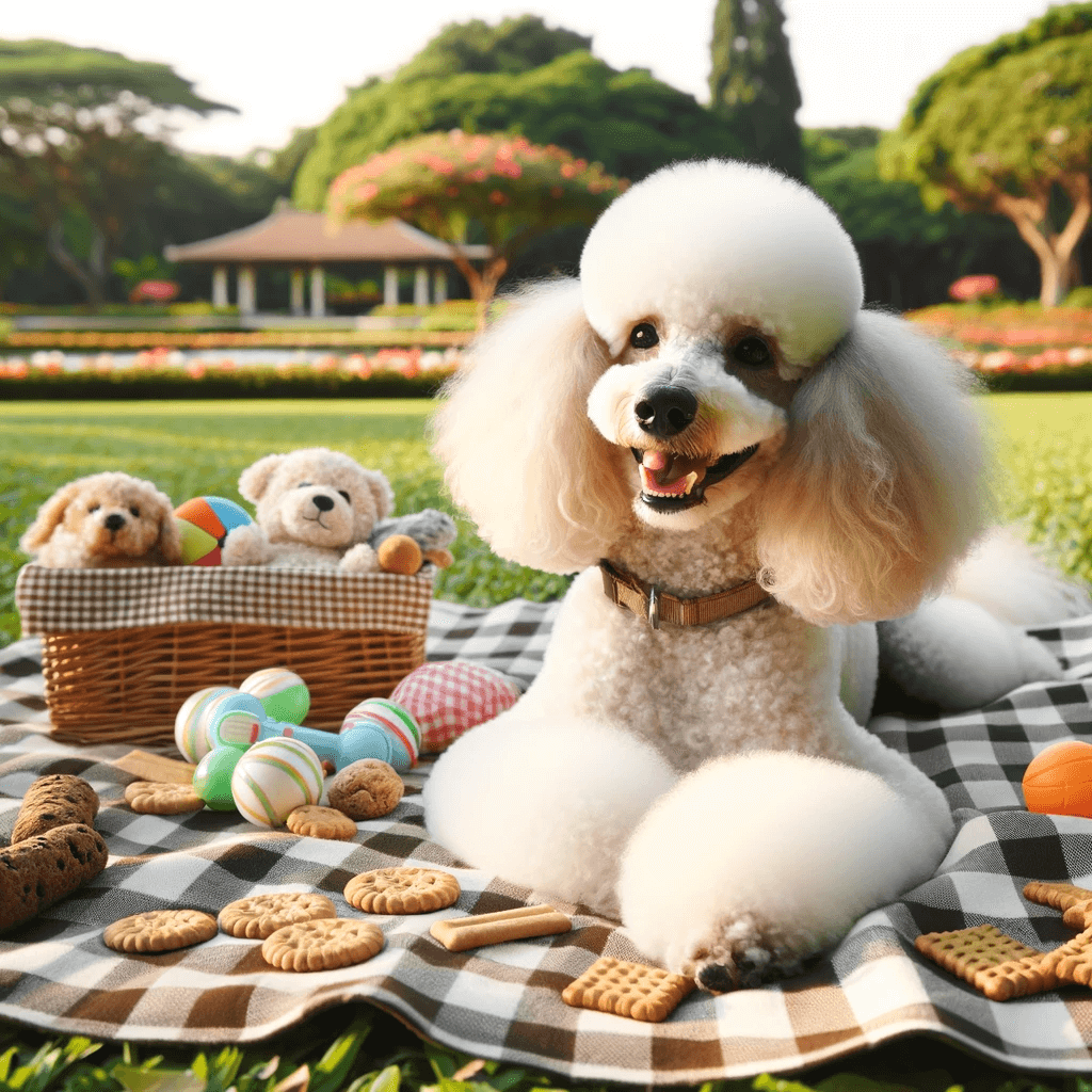 Parti_Poodle_enjoying_a_picnic_in_a_park