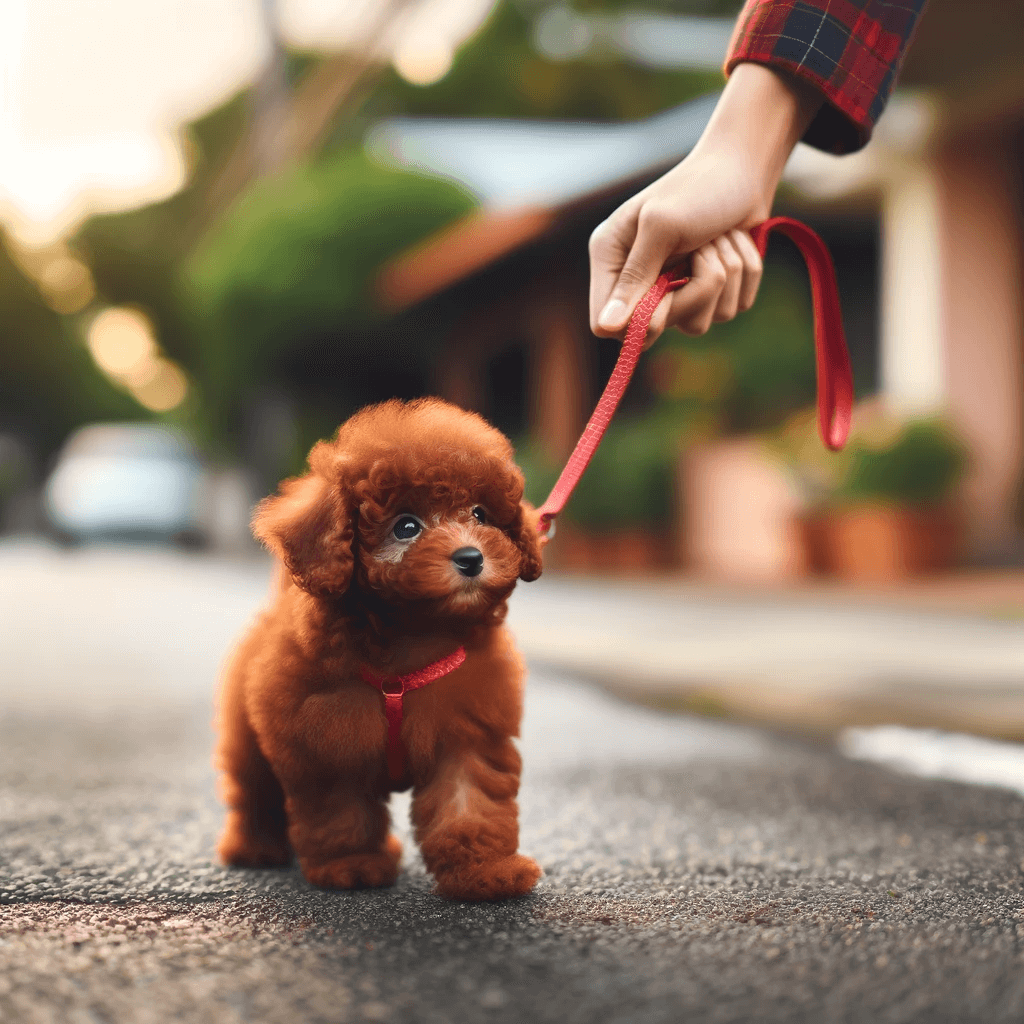 Red_Toy_Poodle_puppy_learning_to_walk_on_a_leash._The_image_shows_a_small_fluffy_red_puppy_with_a_leash_attached_being_guided_by_a_person_s_hand.