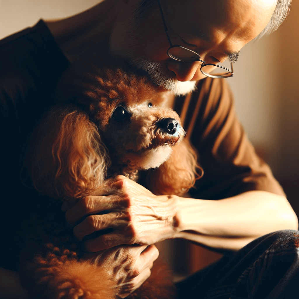 Red_Toy_Poodle_receiving_affection_from_its_owner_emphasizing_the_strong_bond_and_loyalty_characteristic_of_the_breed