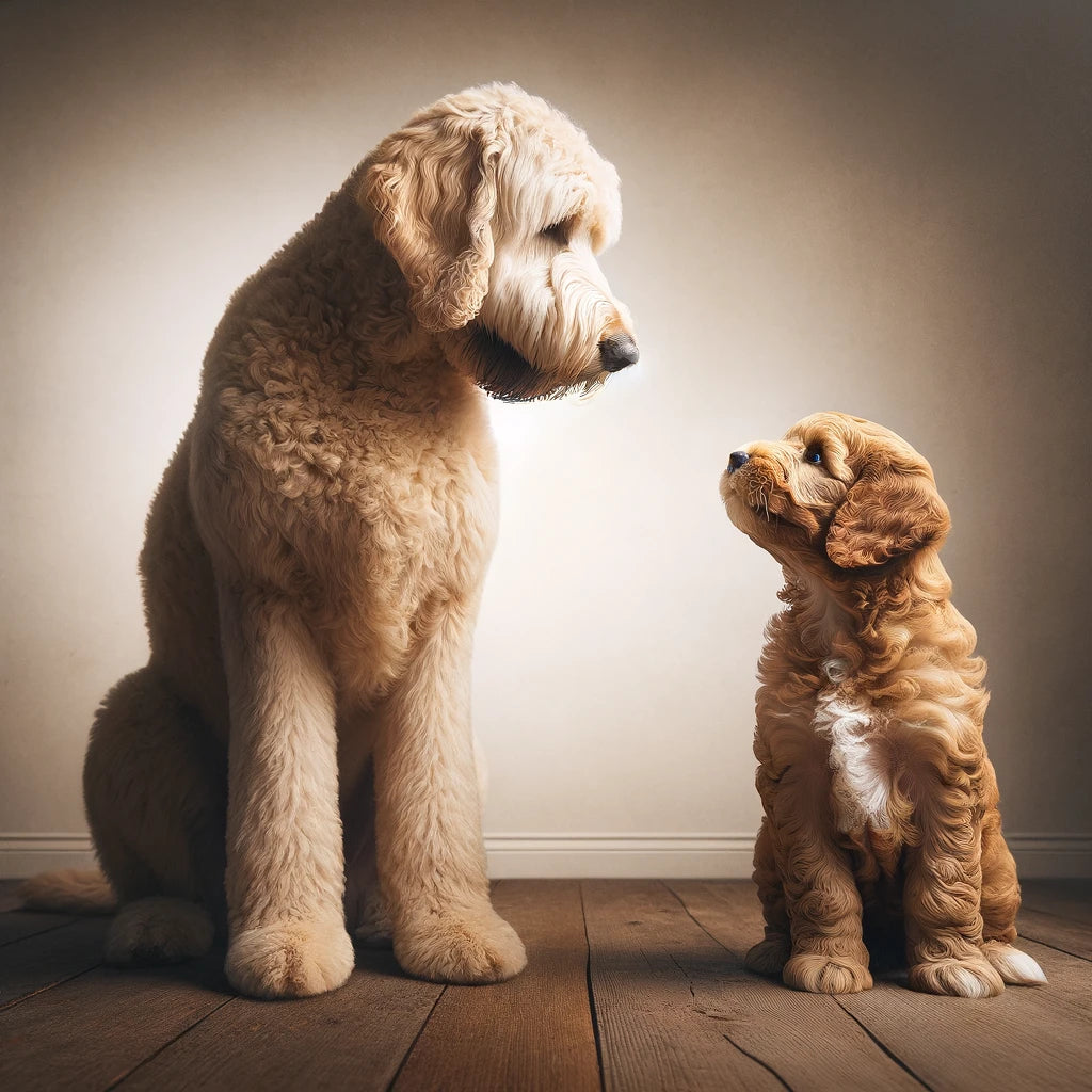 Two_Labradoodles_one_a_cream_puppy_and_the_other_a_full-grown_curly_brown_adult_are_shown_side_by_side_for_comparison