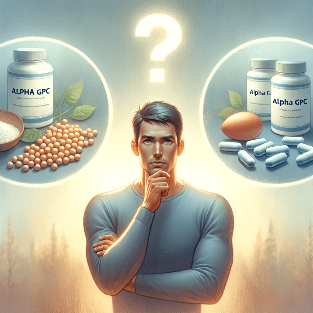 a_person_pondering_over_two_options__natural_Alpha_GPC_sources_and_synthetic_supplements_with_a_question_mark_above