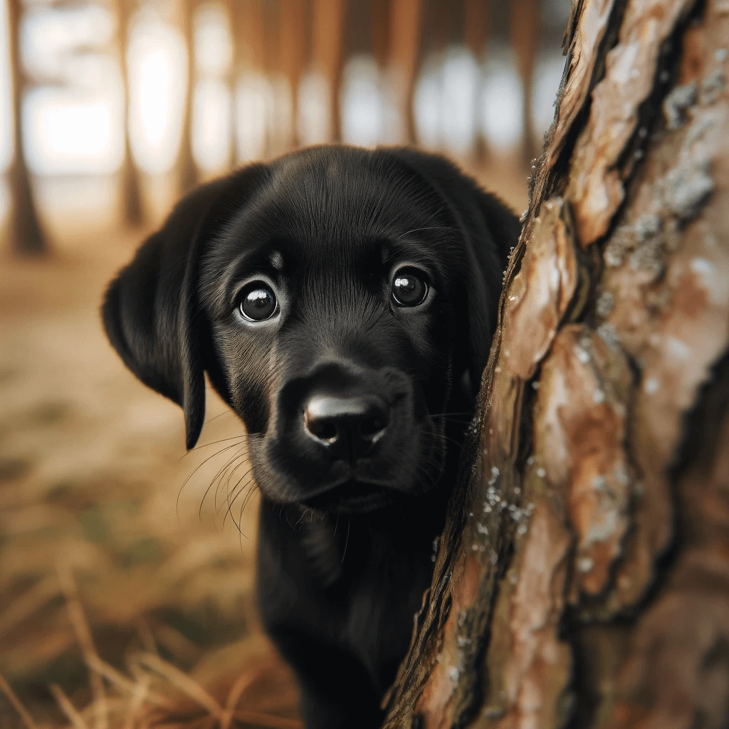 black_Labrador_puppy_peeking_out_from_behind_a_tree_with_bright_inquisitive_eyes_taking_in_its_surroundings
