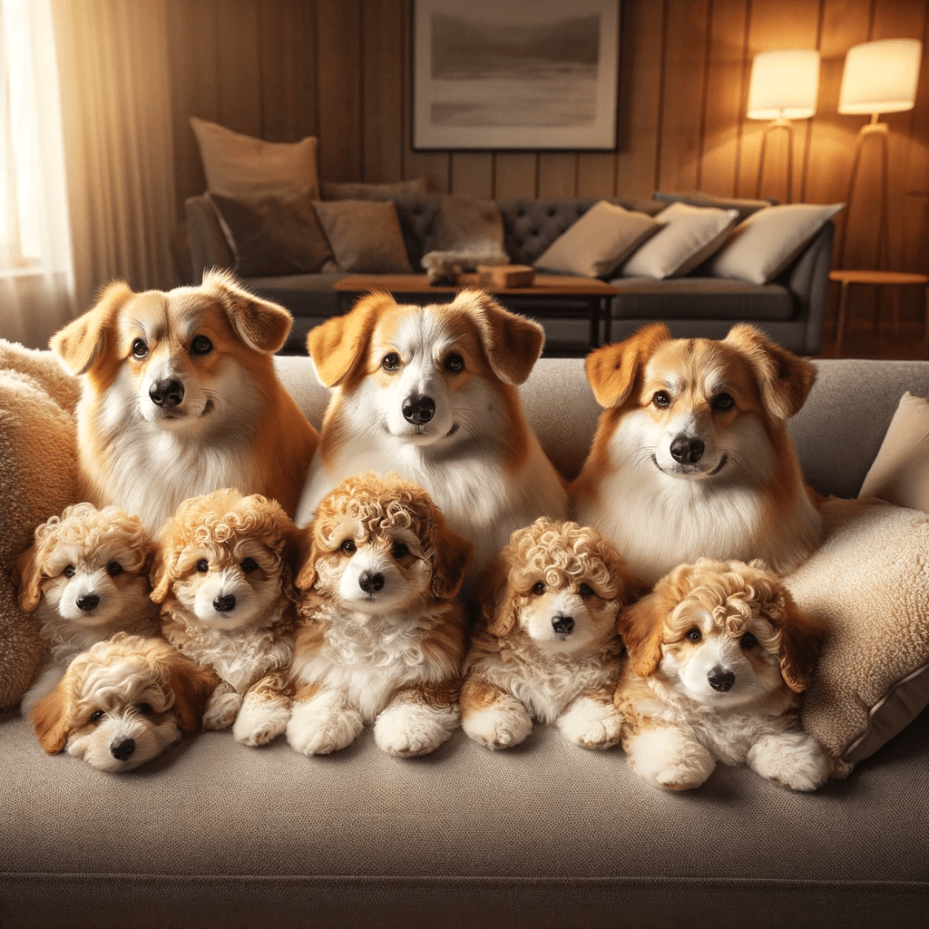 corgi_poodle_mix-Corgipoos_with_both_Corgi_and_Poodle_features_snuggled_together_in_a_cozy_home_setting