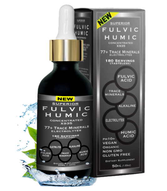 Fulvic Humic Acid 77+ Trace Minerals X935 - FREE BONUSES