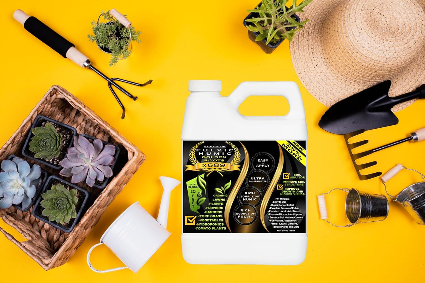 Humic Acid Golden Roots x689 - Humic Acid & Fulvic Acid Liquid Concentrate