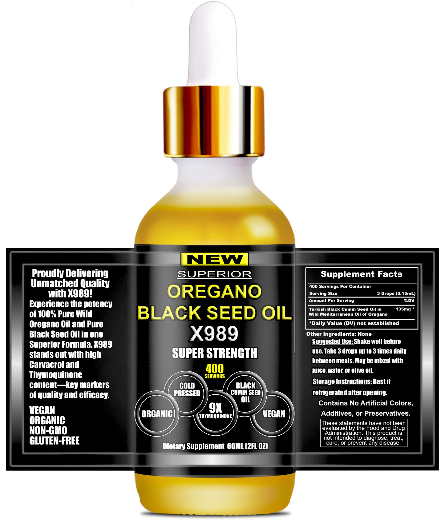 Oil of oregano with black seed oil