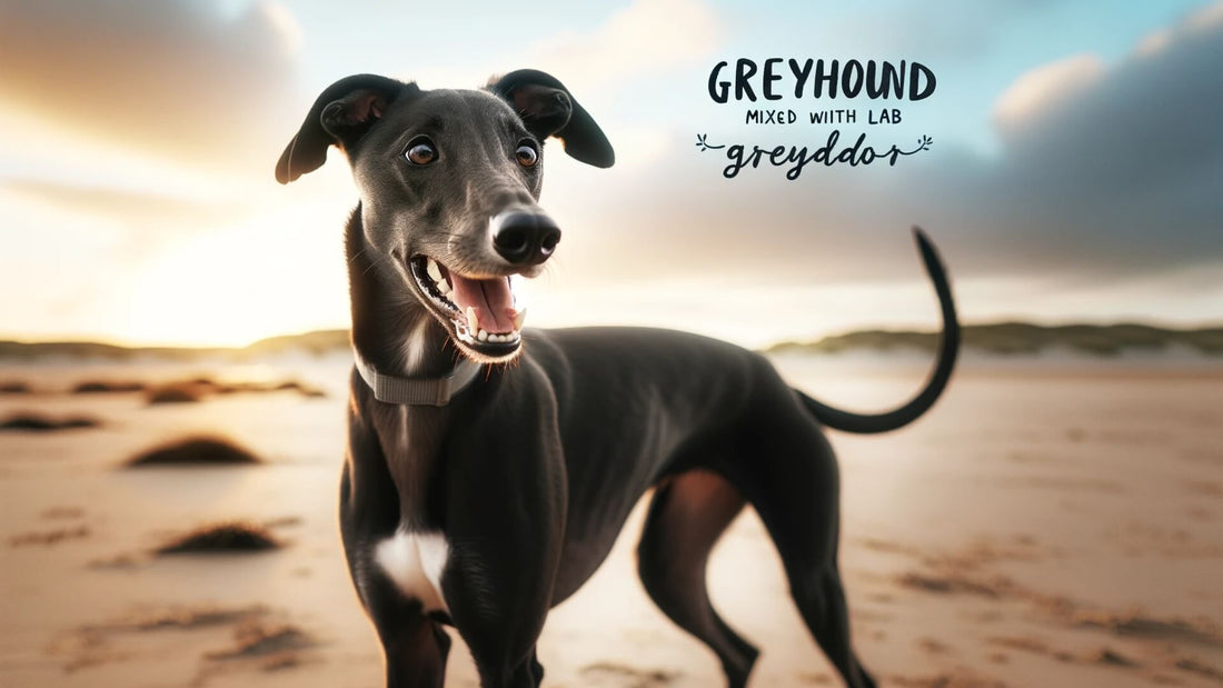 greyhound chocolate lab mix