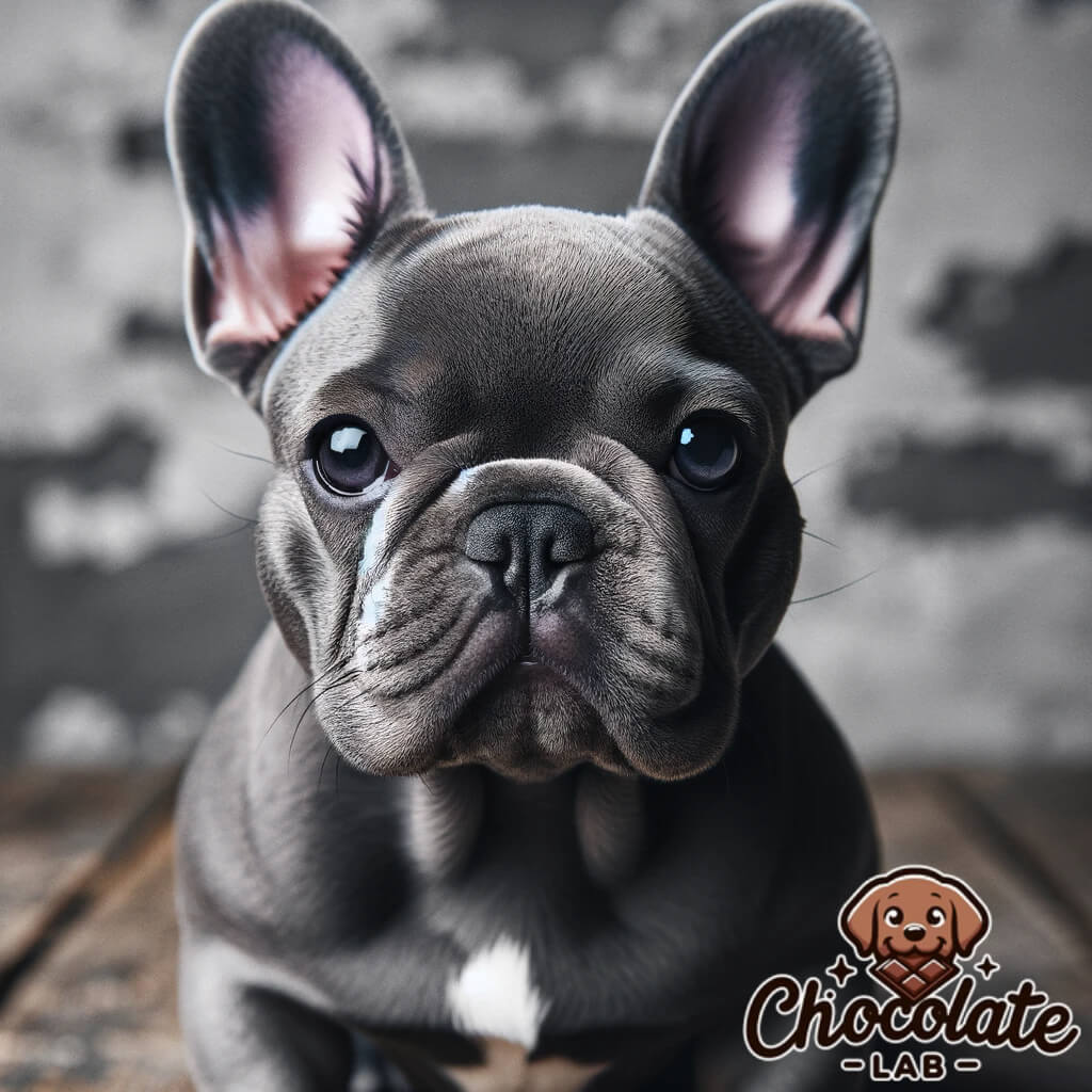 A_Lilac_French_Bulldog_with_a_smoky_blue-grey_coat_standing_on_a_textured_surface