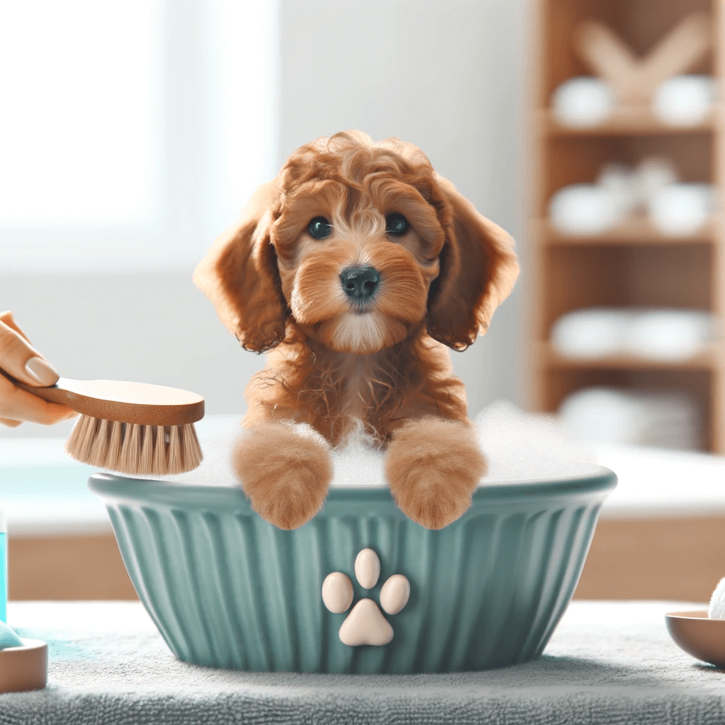 A_Teacup_Labradoodle_enjoying_a_relaxing_spa_day_depicted_in_a_pet_spa_setting