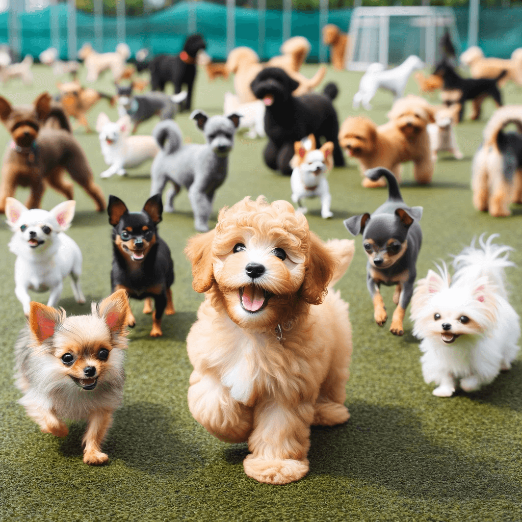A_Teacup_Labradoodle_playing_with_other_small_dog_breeds_at_a_dog_park