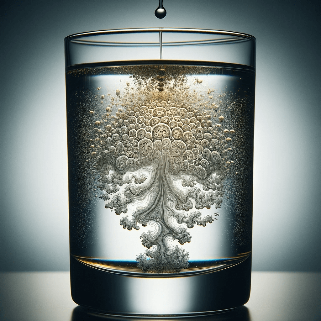 A_glass_of_clear_water_with_a_few_drops_of_oregano_oil_forming_mesmerizing_patterns_on_the_surface