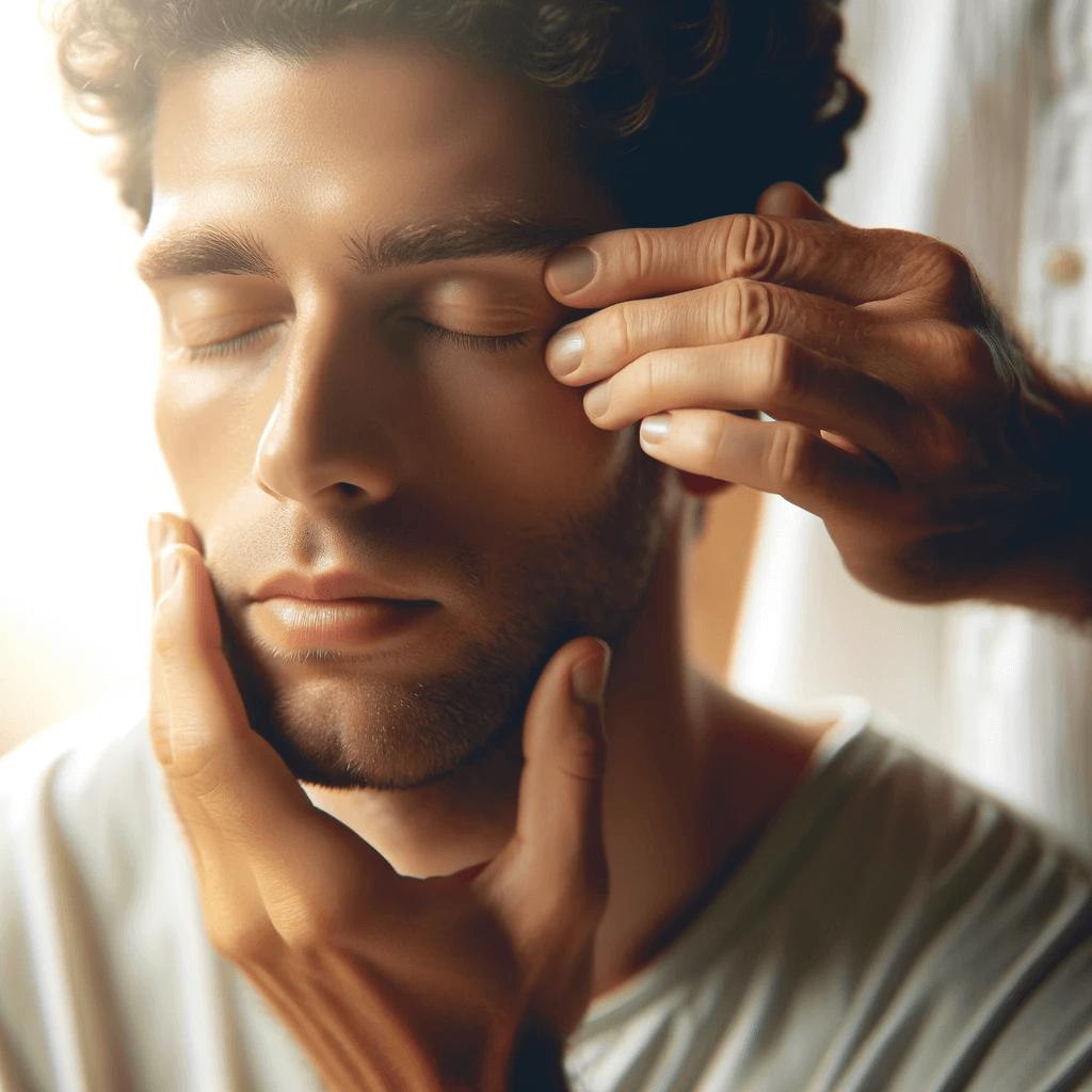 A_woman_s_hands_gently_massaging_oregano_oil_onto_her_temples