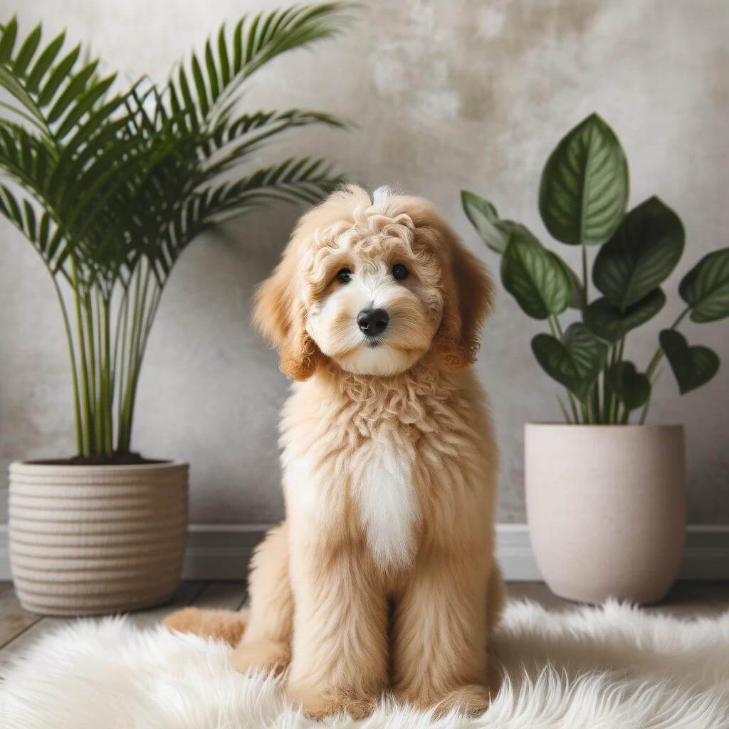An_adult_Mini_Goldendoodle_full_grown_with_a_light