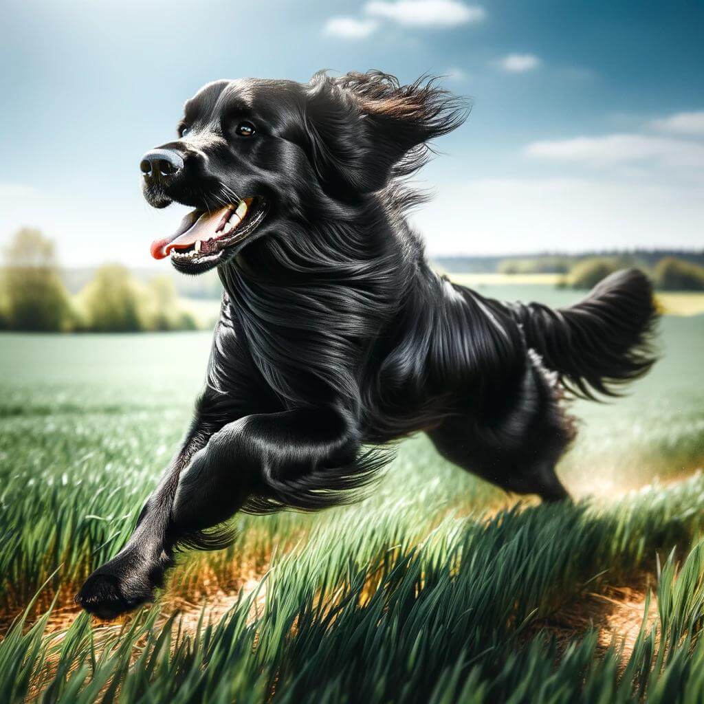 An_image_of_a_Black_Golden_Retriever_in_mid-stride