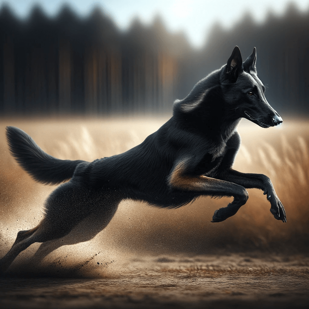 Black_Belgian_Malinois_in_motion_capturing_its_agility