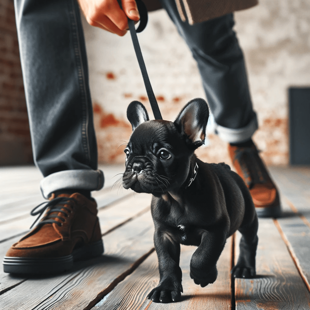 Black_French_Bulldog_puppy_learning_to_walk_on_a_leash_showcasing_the_importance_of_early_training_and_socialization