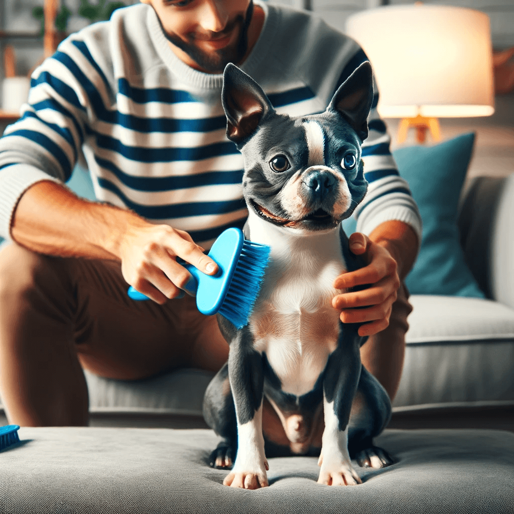Blue_Boston_Terrier_being_groomed_by_its_owner_in_a_comfortable_home_environment