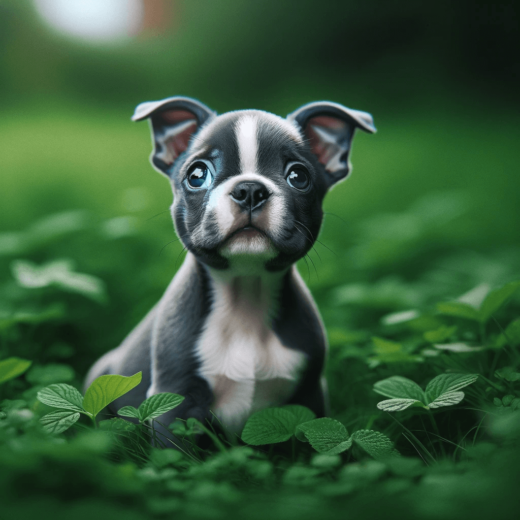 Blue_Boston_Terrier_in_the_grass_looking_up_with_big_expressive_eyes_in_a_typical_puppy_exploration_pose