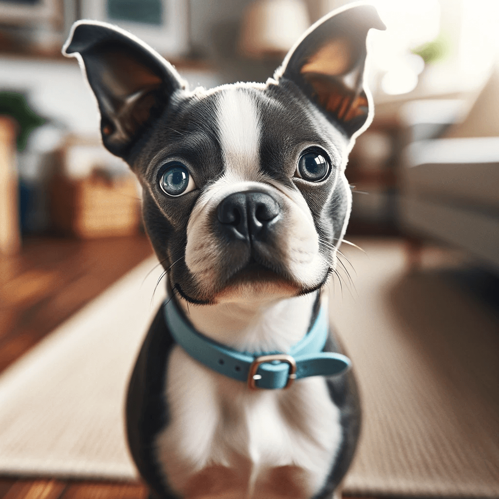 Blue_Boston_Terrier_indoors_wearing_a_light_blue_collar_giving_a_direct_and_attentive_gaze_suggesting_a_strong_connection_with_the_camera_or_owner_7a25a049