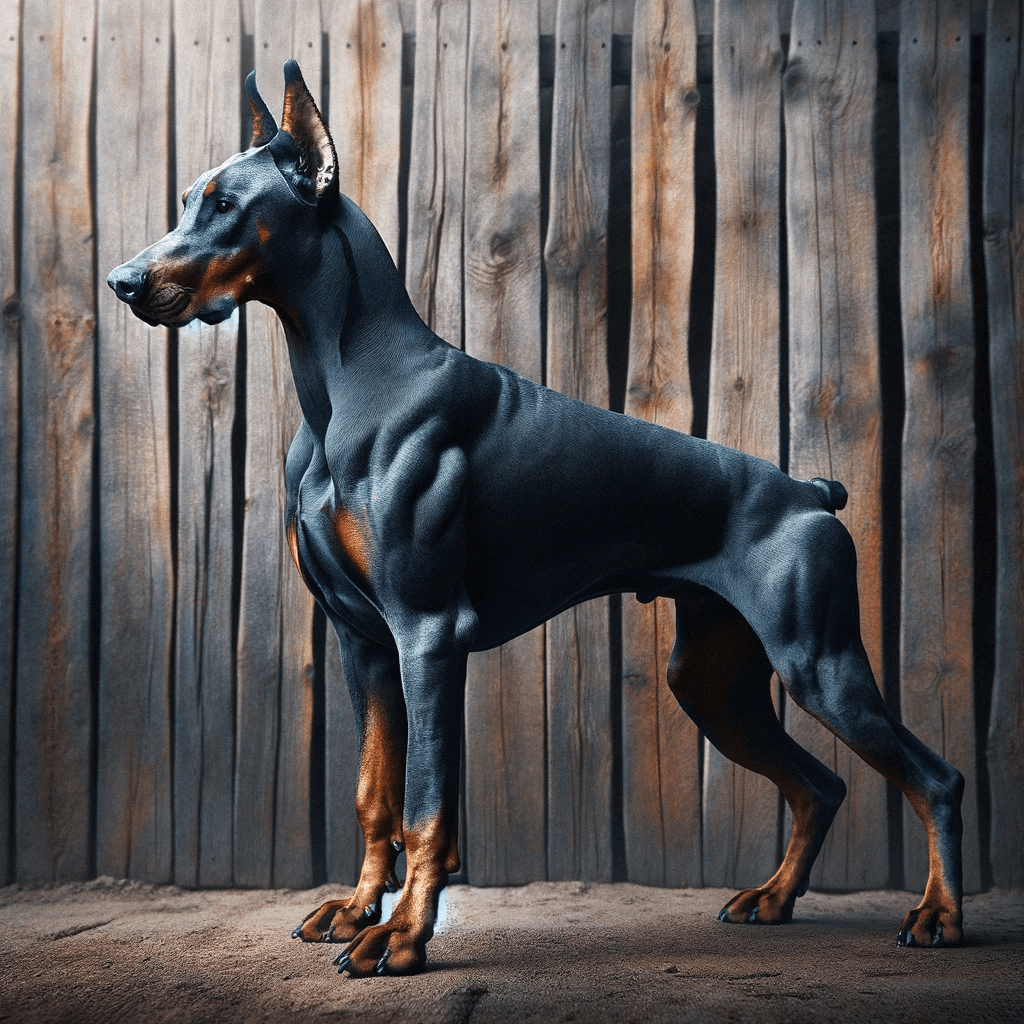 Blue_Doberman_from_a_side_profile_against_a_wooden_fence_demonstrating_the_breed_s_muscular_structure_and_noble_posture_with_the_blue_coat_providi