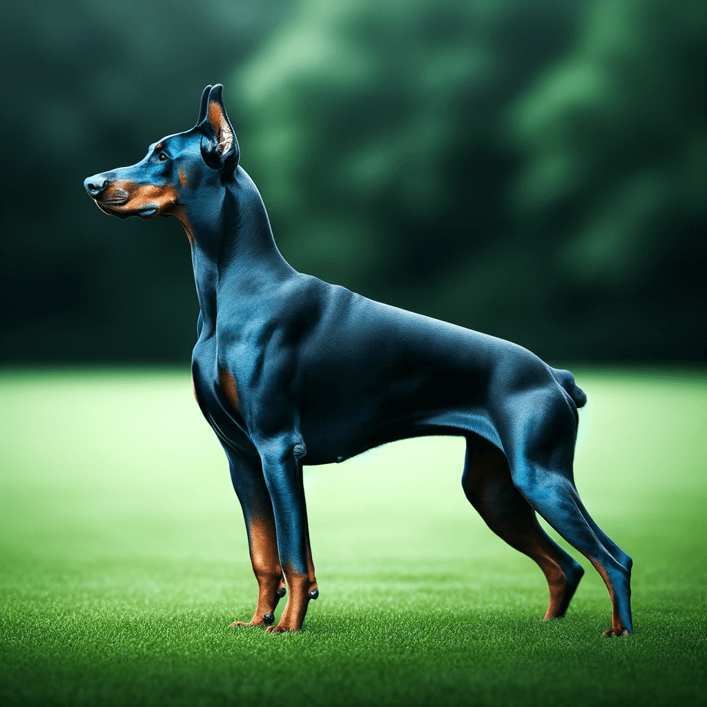 Blue_Doberman_in_a_profile_stance_on_a_green_lawn_showcasing_the_sleek_body_athletic_build