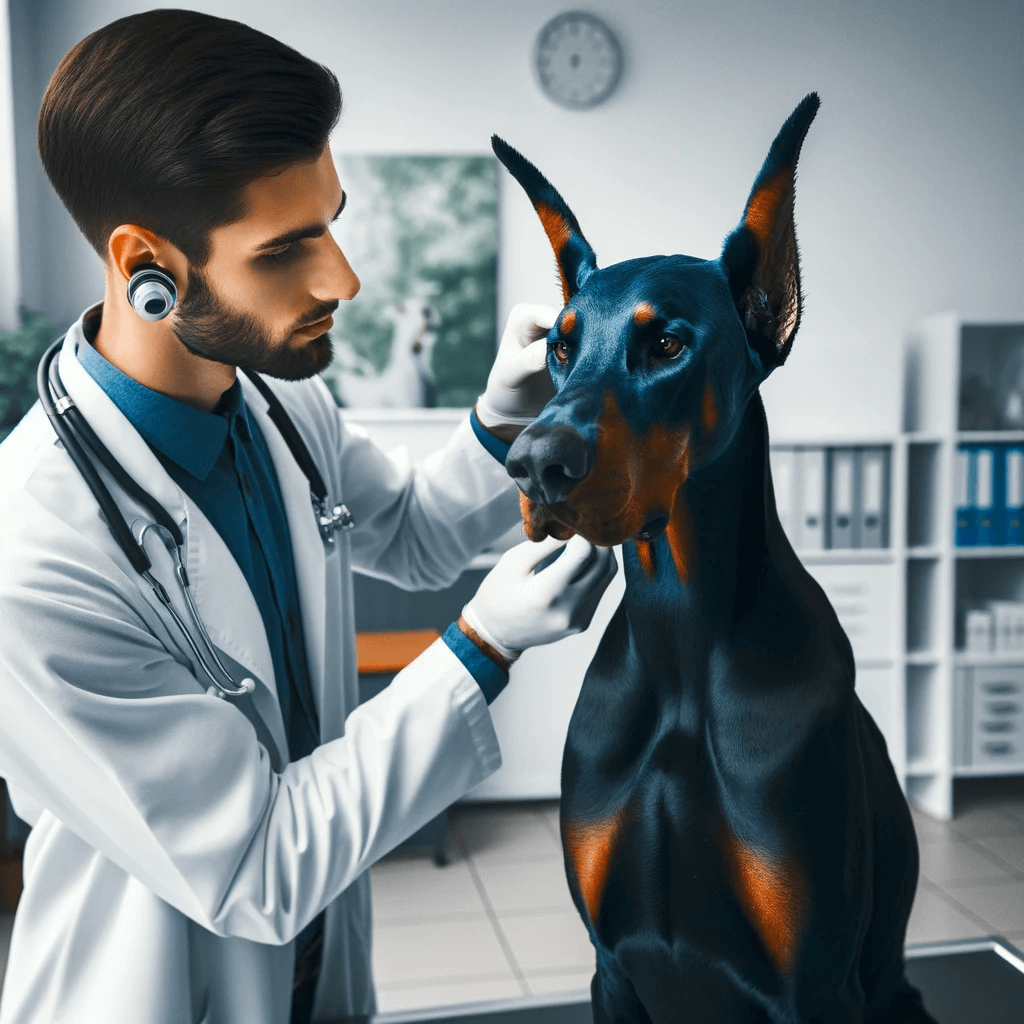 Blue_Doberman_receiving_a_health_check_from_a_veterinarian