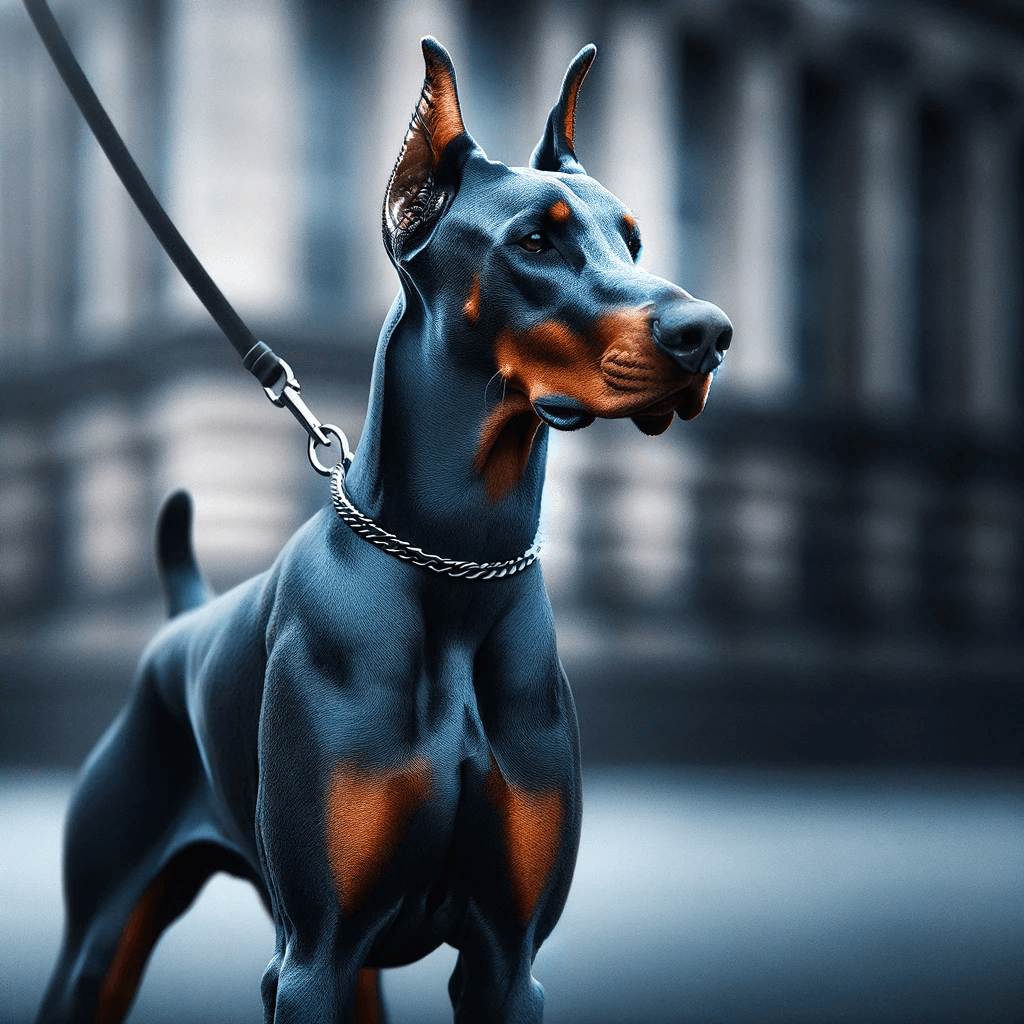 Blue_Doberman_stands_on_a_leash_showing_off_its_lean_body_and_the_distinctive_blue_hue_of_its_coat_which_contrasts_with_its_rust-colored_markings