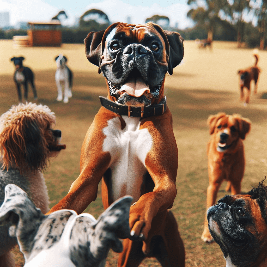 Boxador_at_a_dog_park_interacting_with_other_dogs_showcasing_its_friendly_demeanor_with_a_wide_grassy_field_in_the_background