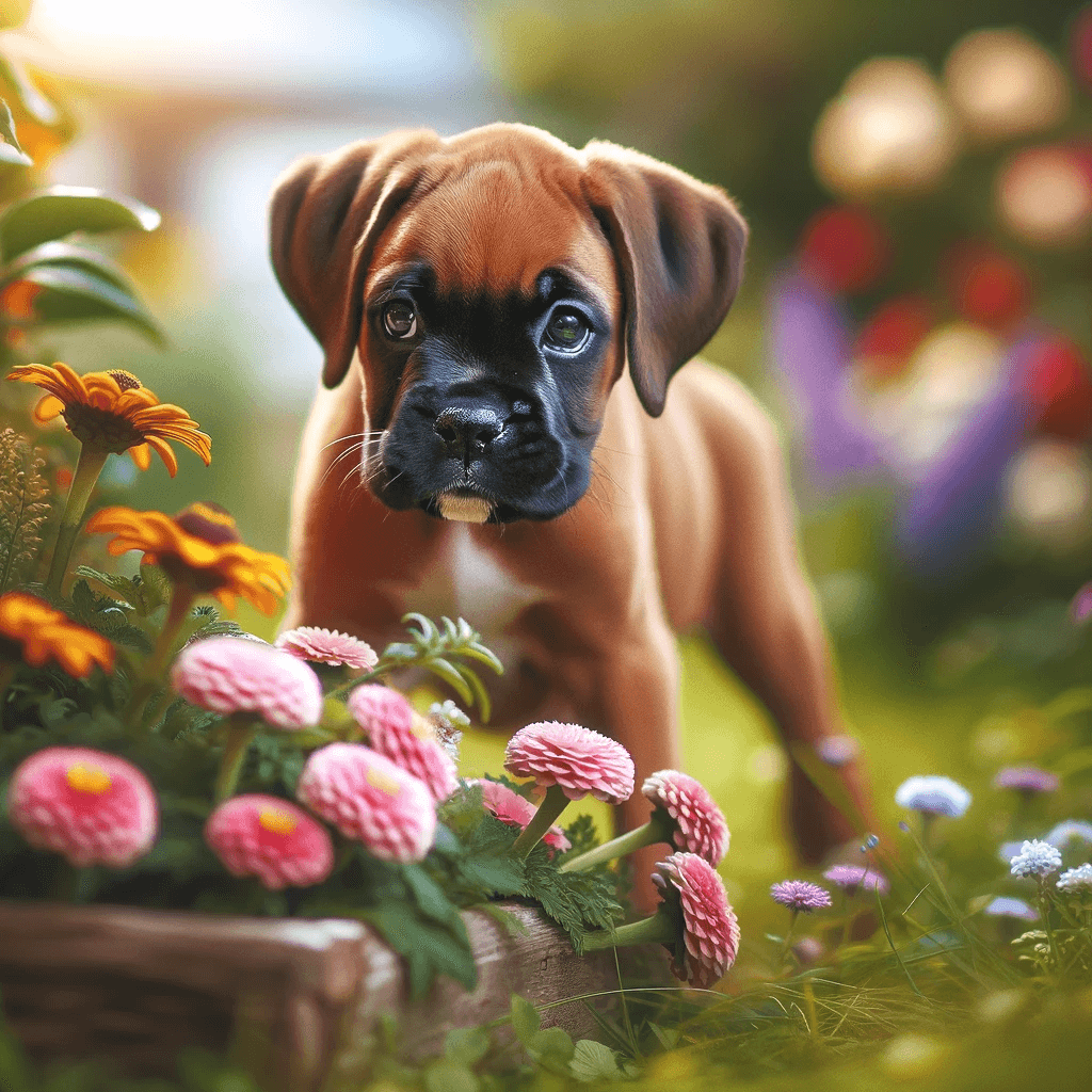 Boxador_puppy_with_a_soft_slightly_curly_coat_curiously_exploring_a_garden_full_of_colorful_flowers