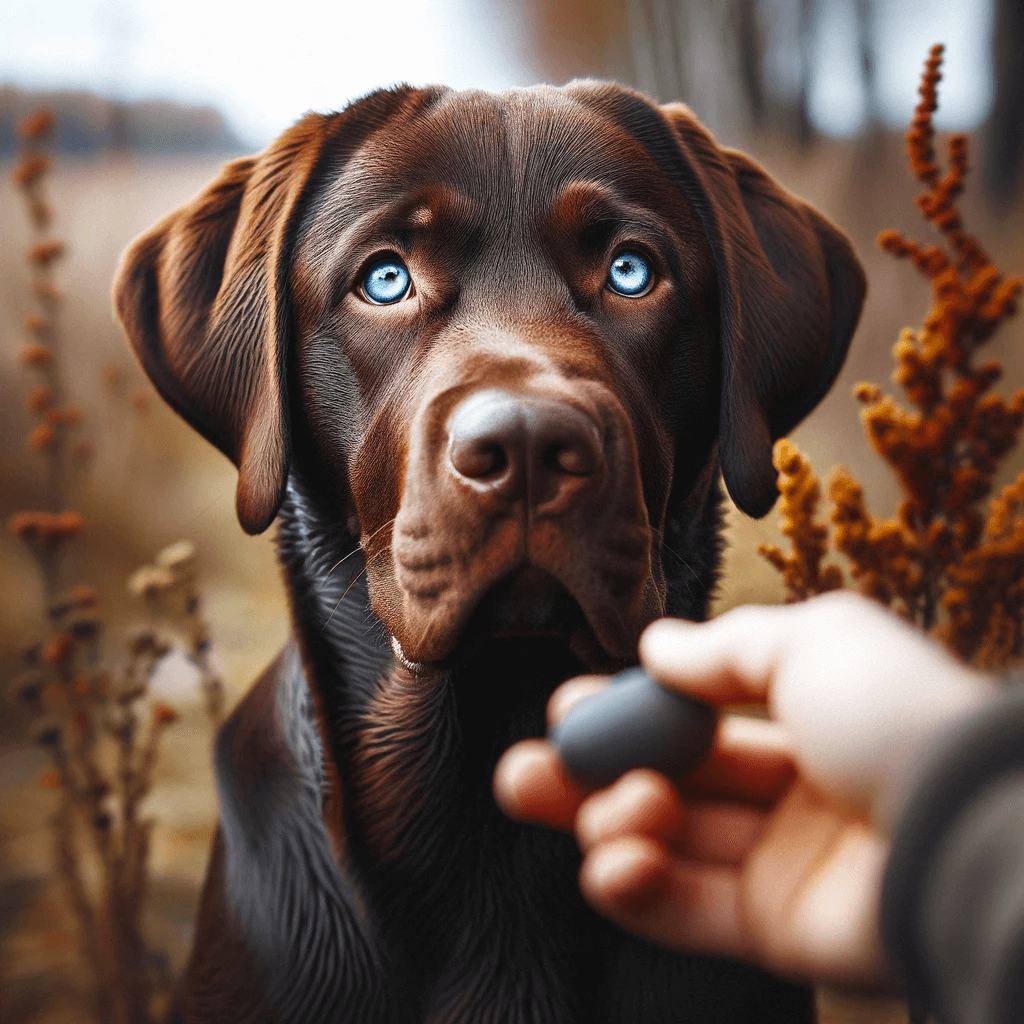 Focused_Blue-Eyed_Chocolate_Lab_during_Training_Session