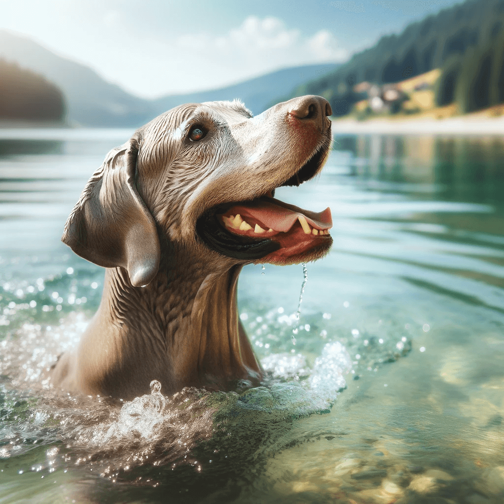 Greyador_enjoying_a_refreshing_swim_in_a_crystal-clear_lake_on_a_sunny_day_capturing_the_essence_of_joy_and_freedom