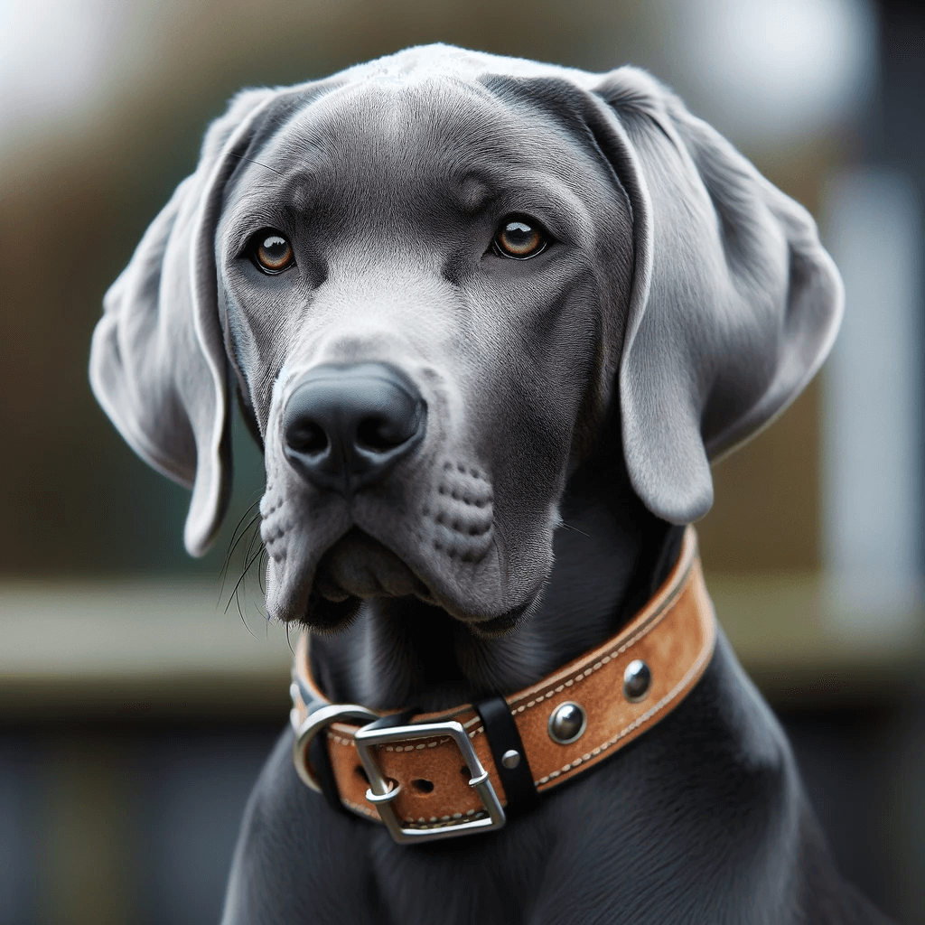Greyador_wearing_a_stylish_collar_adding_a_touch_of_elegance_in_a_portrait_that_highlights_its_fashionable_accessory