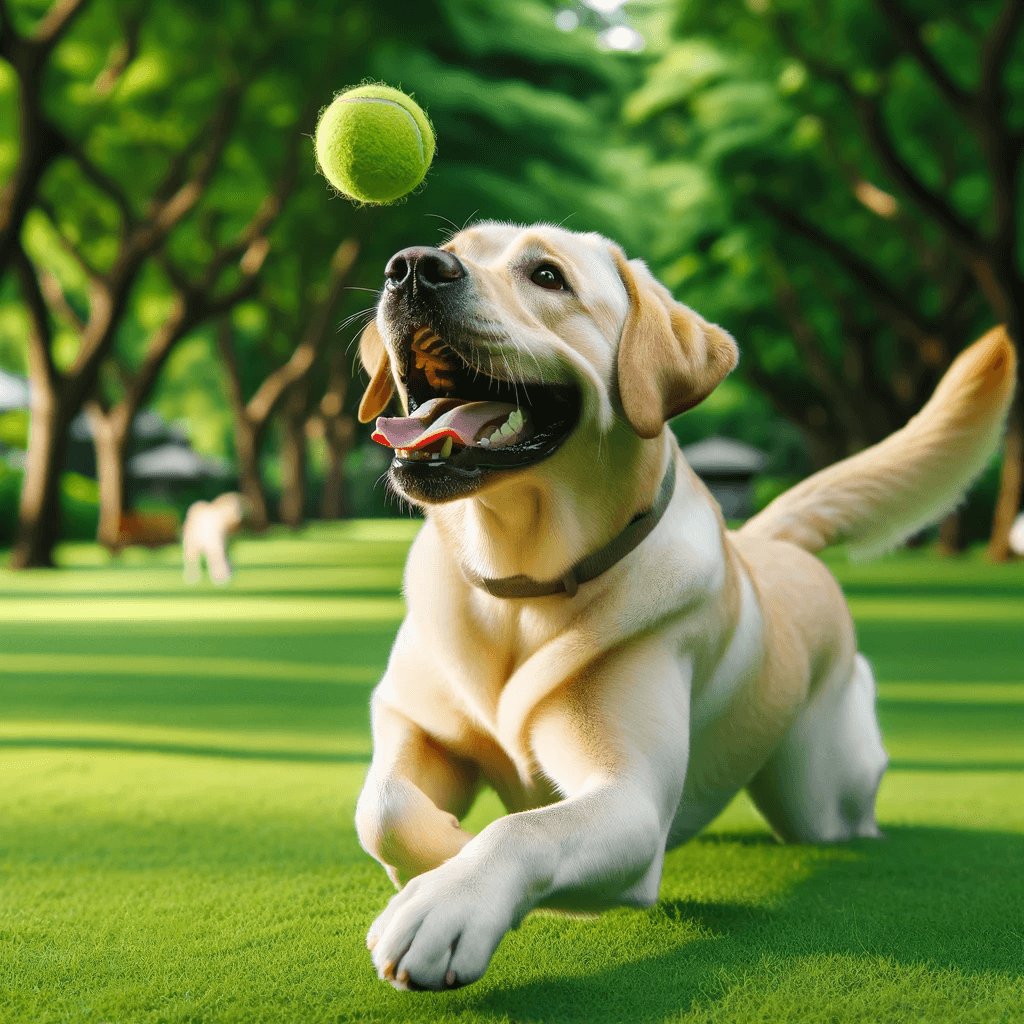 Labradorii_Labrador_Retrievers_showcasing_their_retrieving_skills_by_joyfully_fetching_a_tennis_ball_in_a_lush_green_park