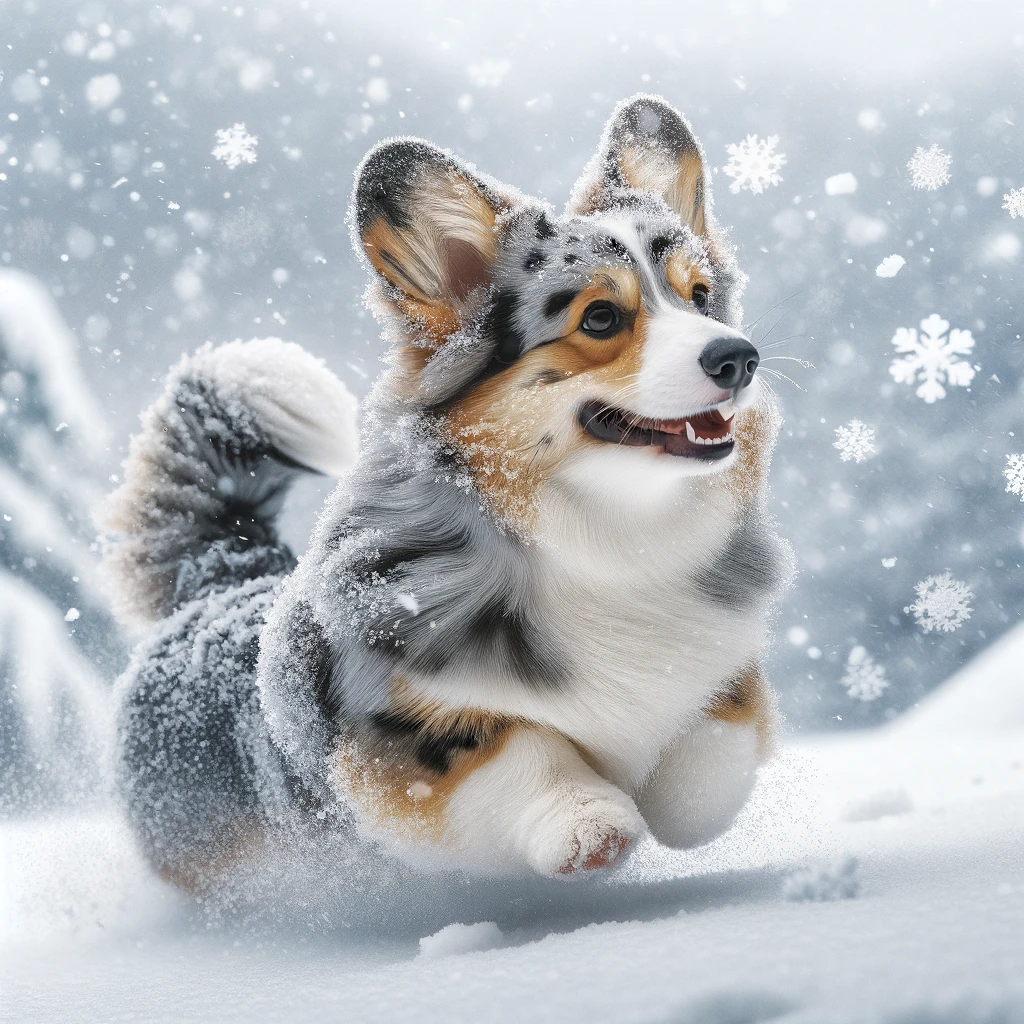 Merle_Corgi_enjoying_a_snowy_day_with_flakes_adorning_its_fur_as_it_romps_through_the_winter_wonderland